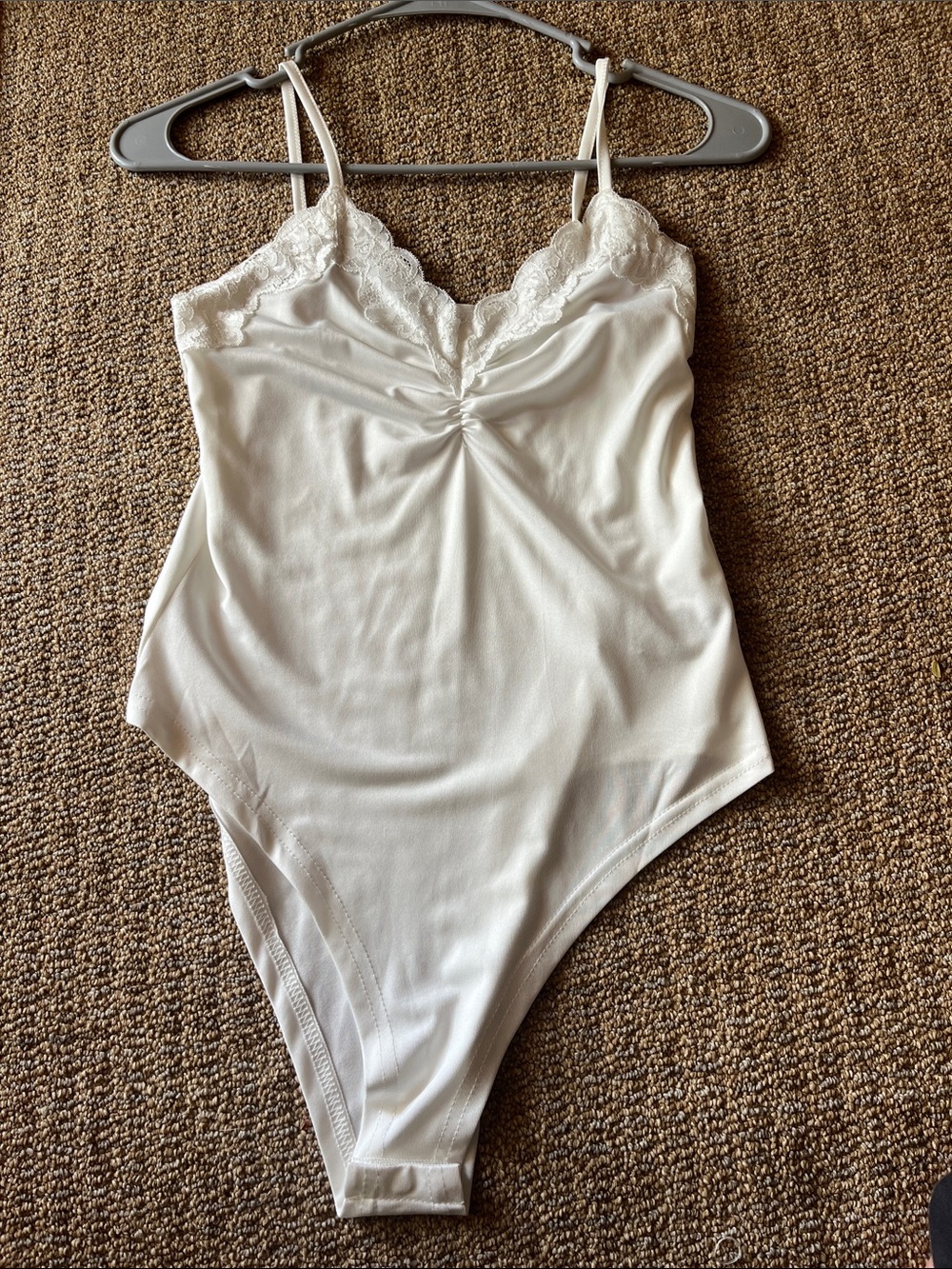 SHEIN White Stretch Bodysuit with Tag